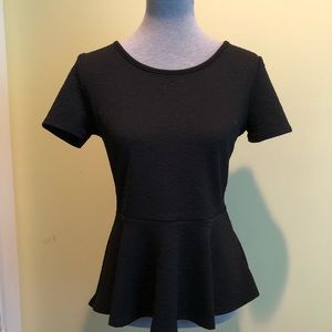 Black Peplum Top